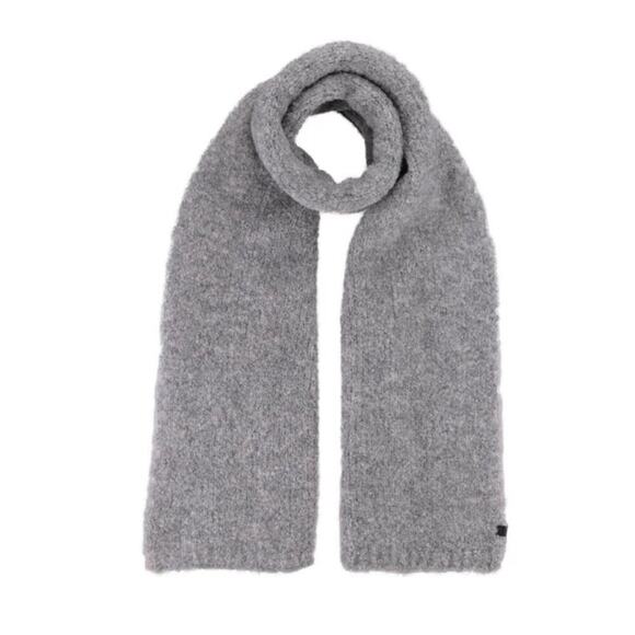 Bickley+Mitchell Grey Wool Blend Knit Scarf - Picture 1 of 5